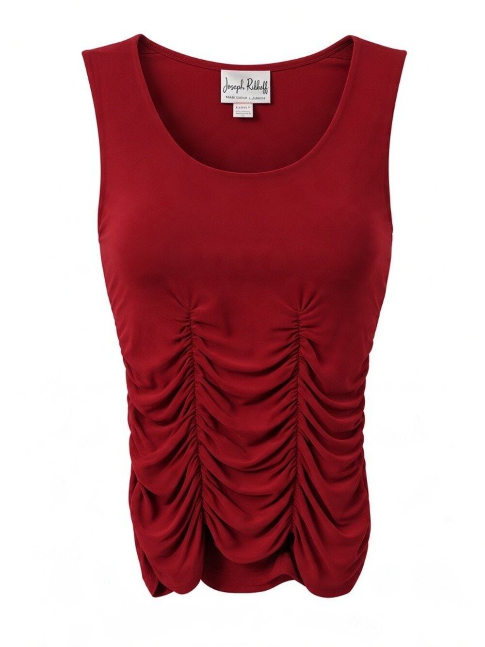 Joseph Ribkoff Red Ruched Side Sleeveless Top Size 8